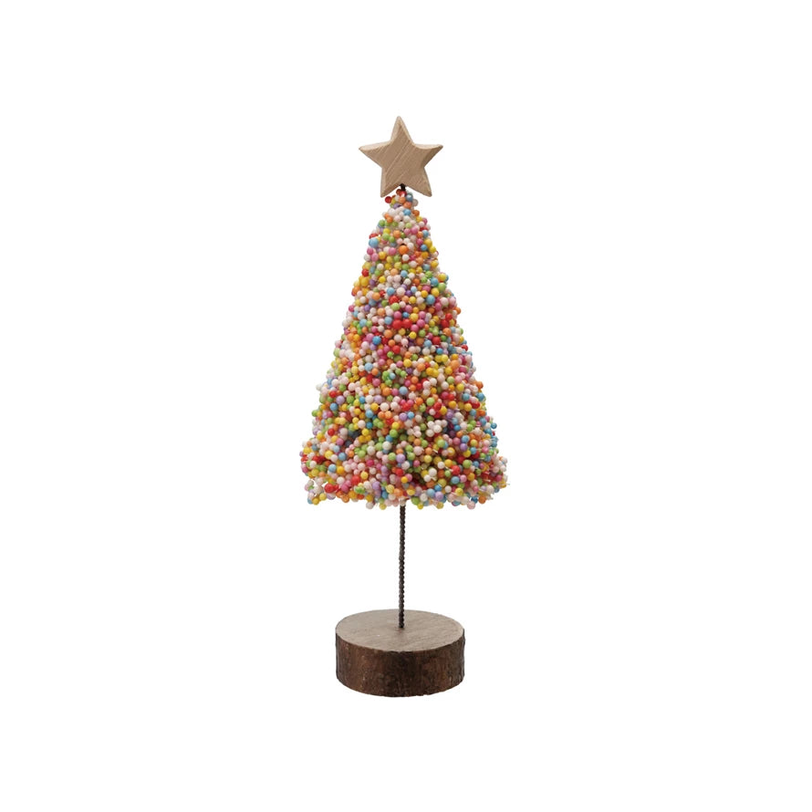 Christmas Tree w/ Wood Slice Base