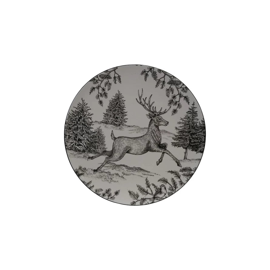 Ceramic Platter With Woodland Scene