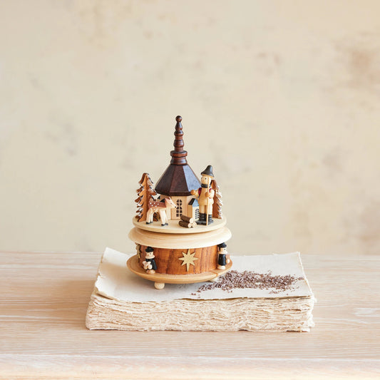 Wood Wind-Up Music Box