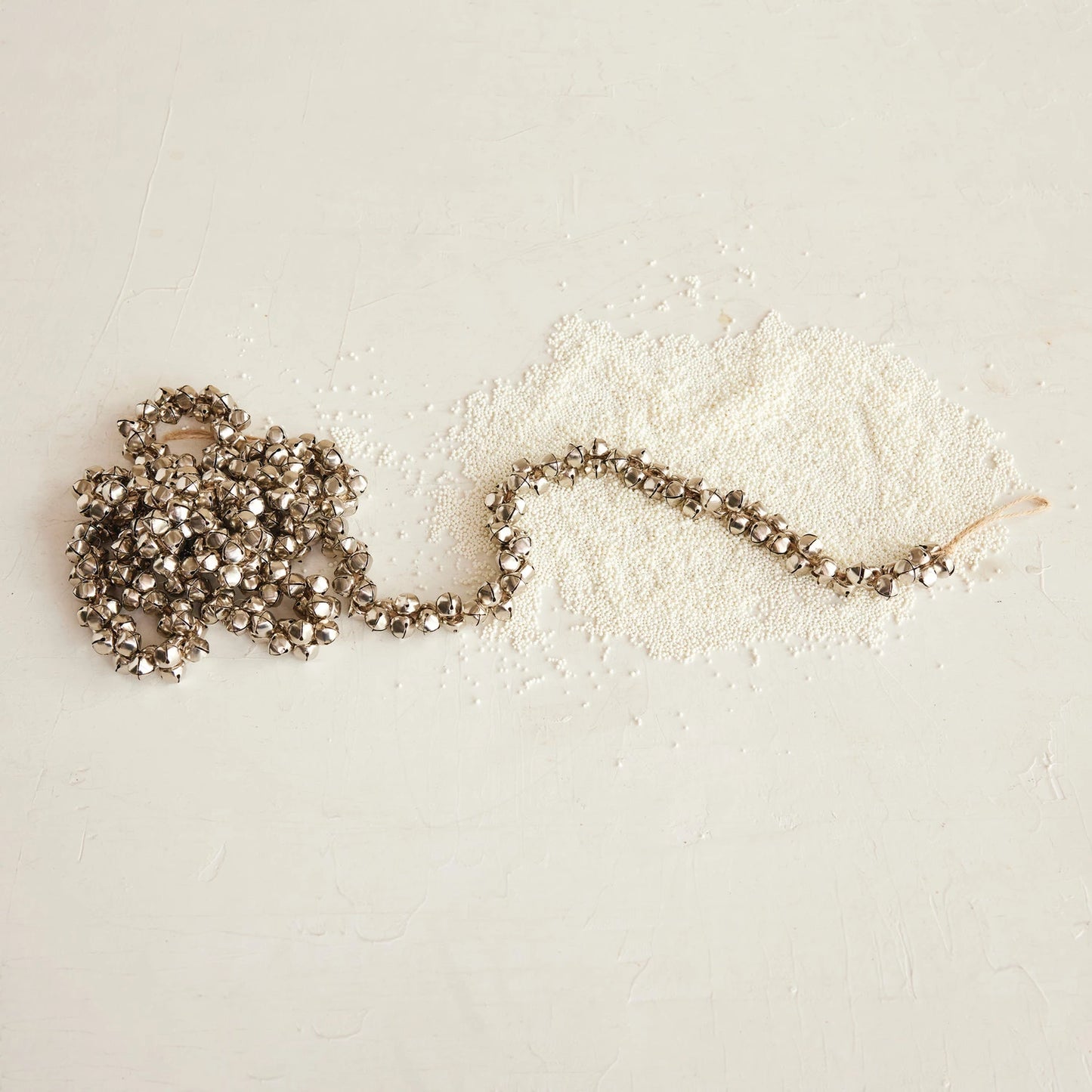 Jingle Bell Garland On Jute Cord