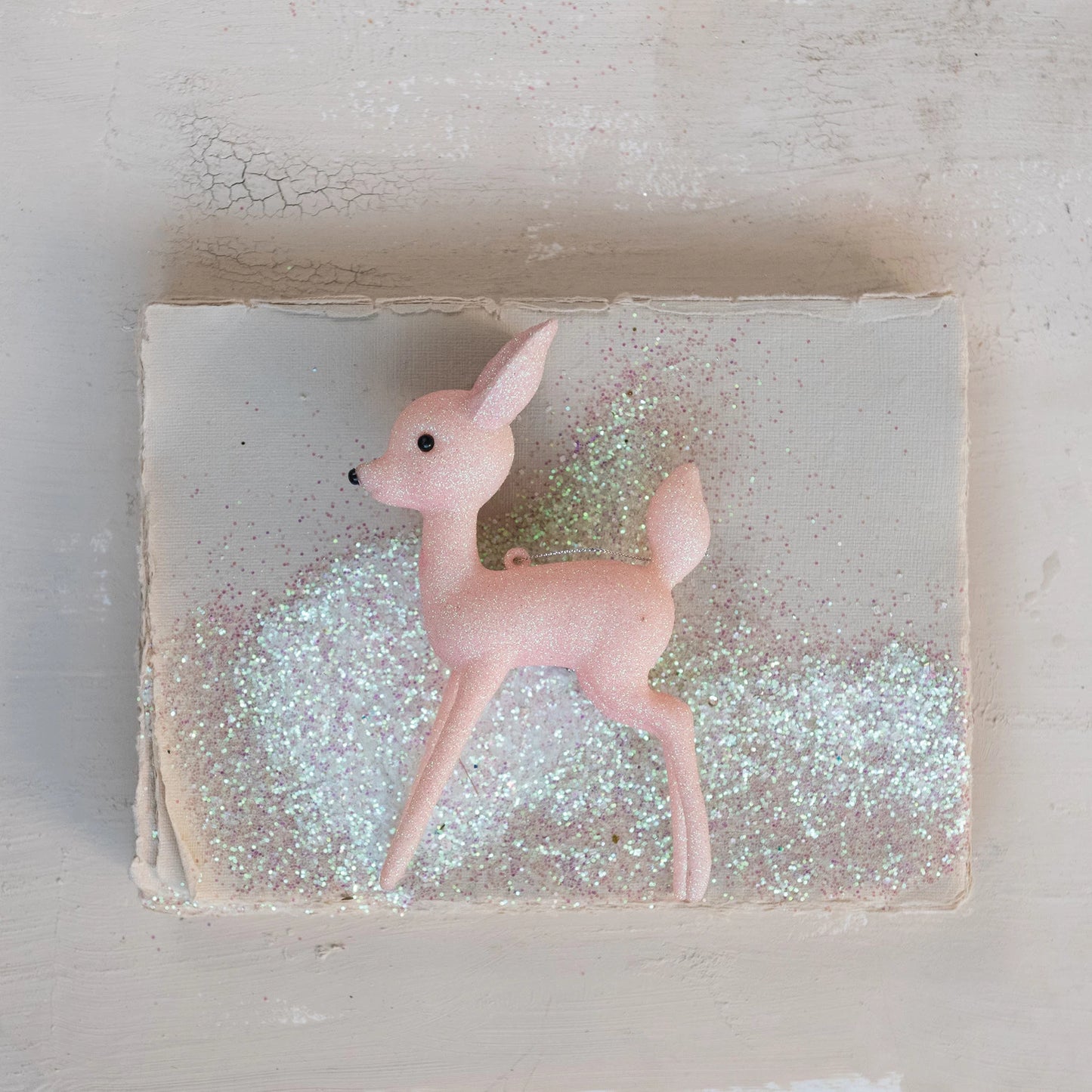 Pink Deer Ornament