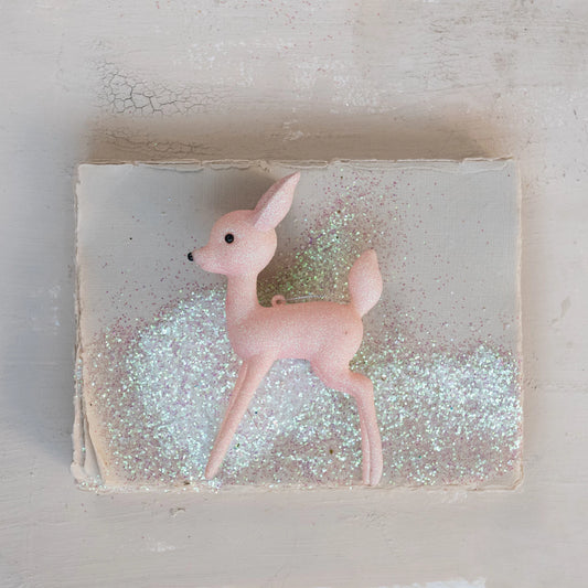 Pink Deer Ornament