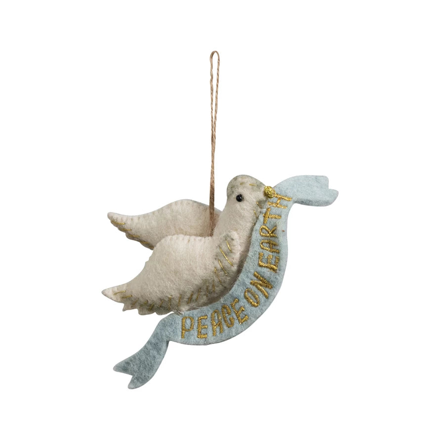 Wool Felt Dove Ornament