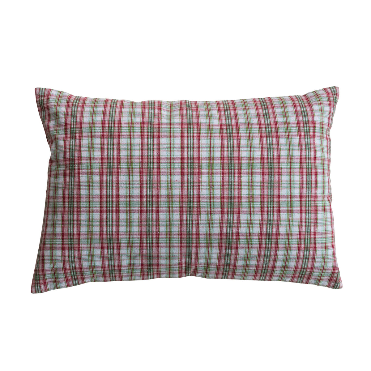 Plaid Patterned Lumbar Pillow