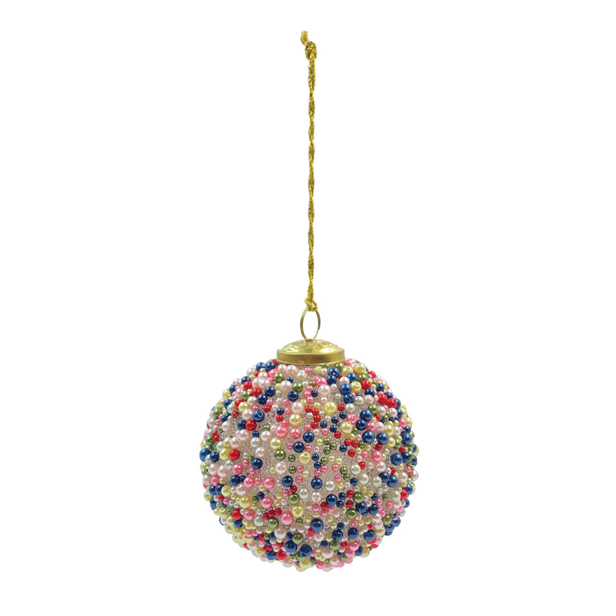 Beaded Glass Ball Ornament