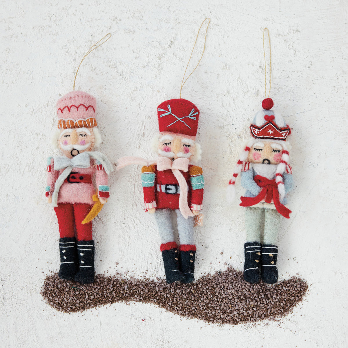Handmade Felt Nutcracker Ornament