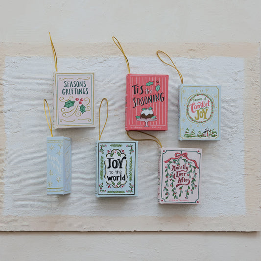 Canvas Book Ornament