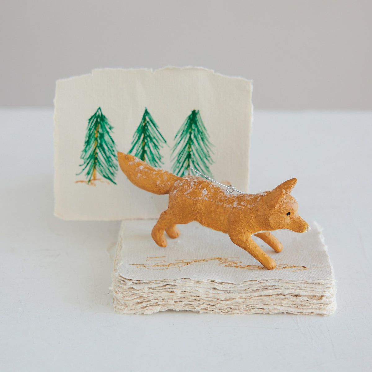 Vintage Fox Resin Ornament