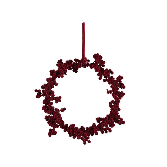 Burgundy Round Ball Wreath