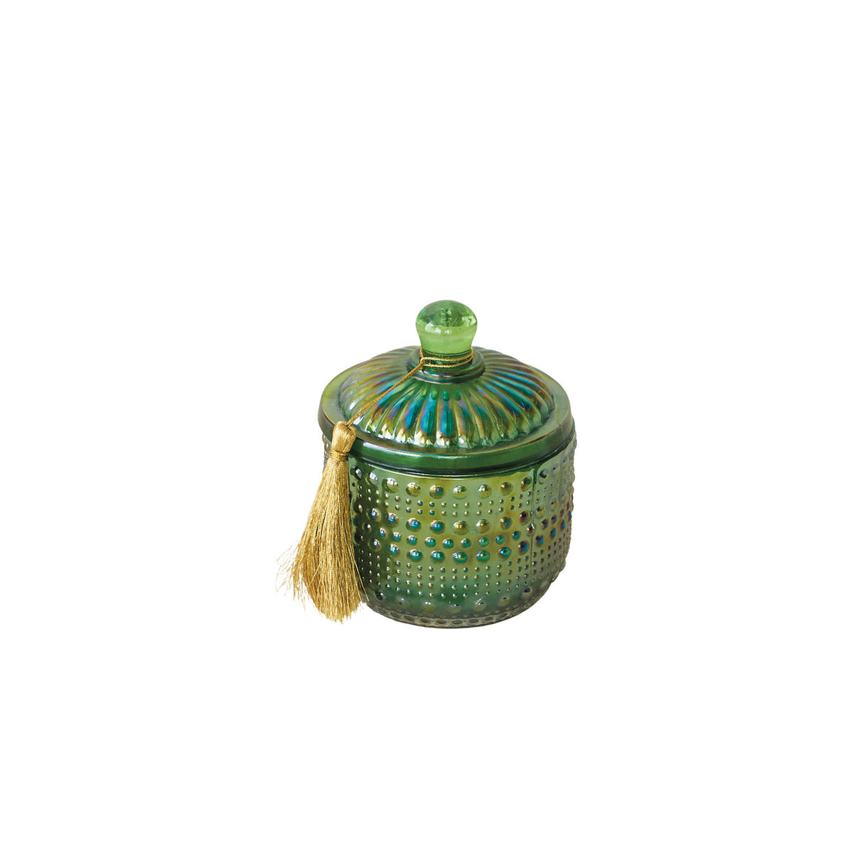 Walk In The Woods Scented Jar Candle With Lid & Gold Tassel
