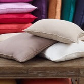 Fringed Design Linen Pillow
