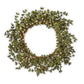 Leafy Wreath w/Cream Berries