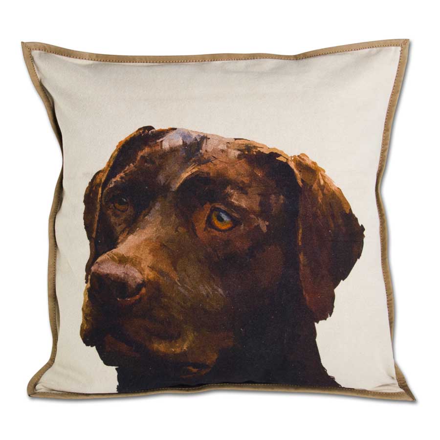 Chocolate Labrador Pillow