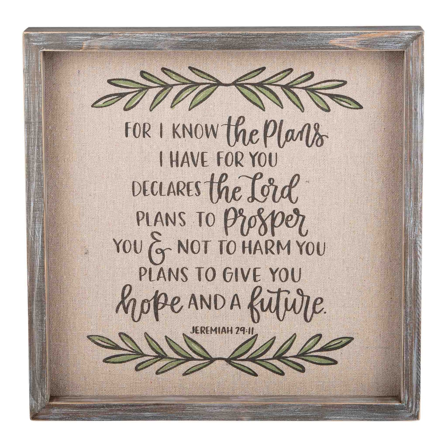 For I Know The Plans Framed Sign