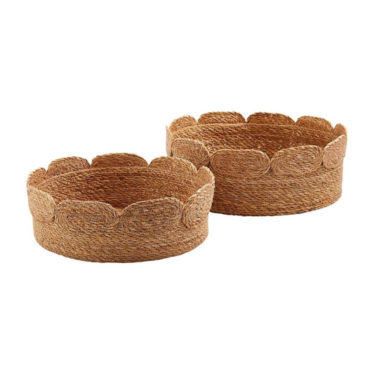 Scalloped Jute Baskets