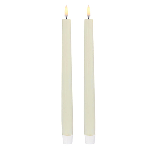 11" IVORY TAPER CANDLES