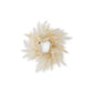 Flocked Cream Pampas Candle Ring