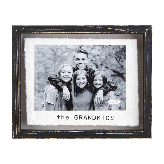 The Grandkids Black Glass Frame