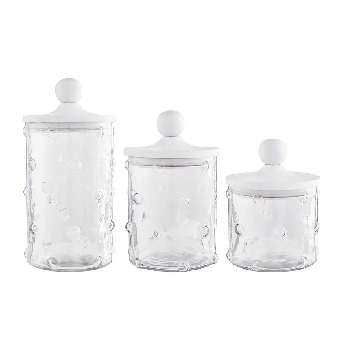 Hobnail Glass Canisters