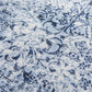 Floral Blue Distressed Rug