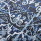 Pattern Blue Distressed Rug