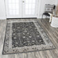 Manor Black Distressed Rug