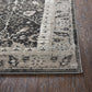 Manor Black Distressed Rug