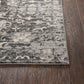 Traditional Charcoal distressed Rug