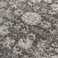 Traditional Charcoal distressed Rug