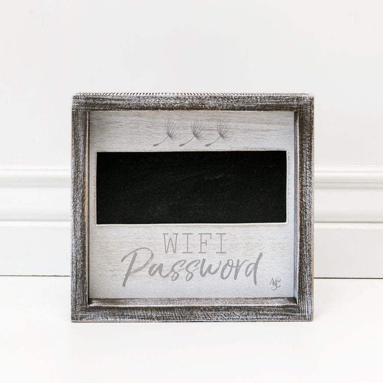 Wifi Password Chalkboard Wood Sign