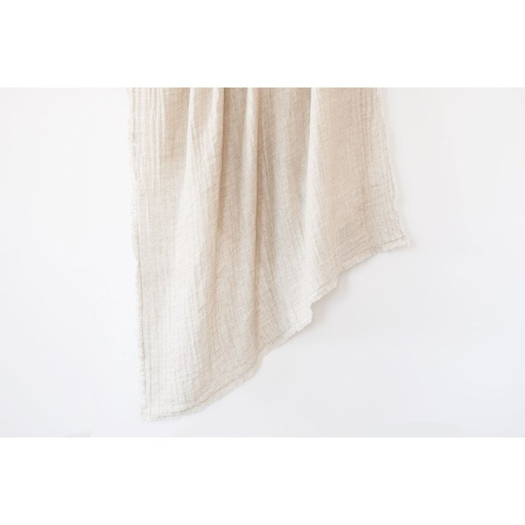Crinkled Double Weave Linen Throw