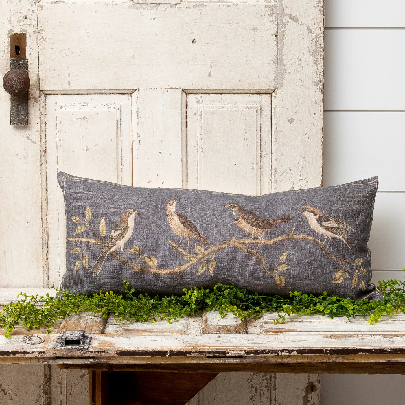 Bird on a Branch Lumbar Pillow