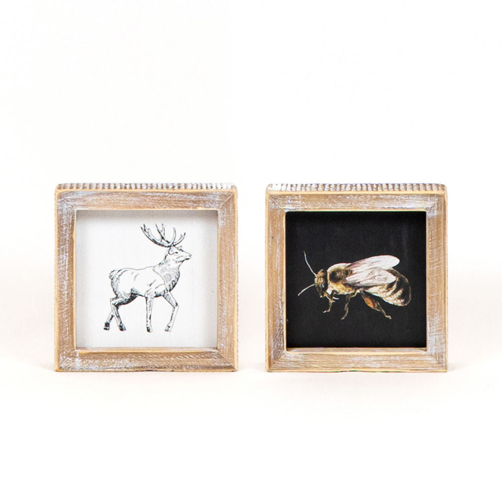 Reversible Framed Reindeer