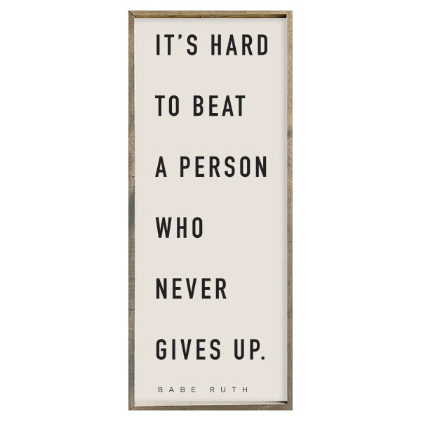 Babe Ruth Oak Framed Canvas