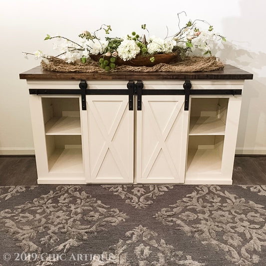 Barn Door Buffet/Entertainment Cabinet