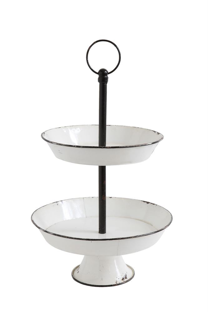 Distressed 2-Tier Pedestal disc