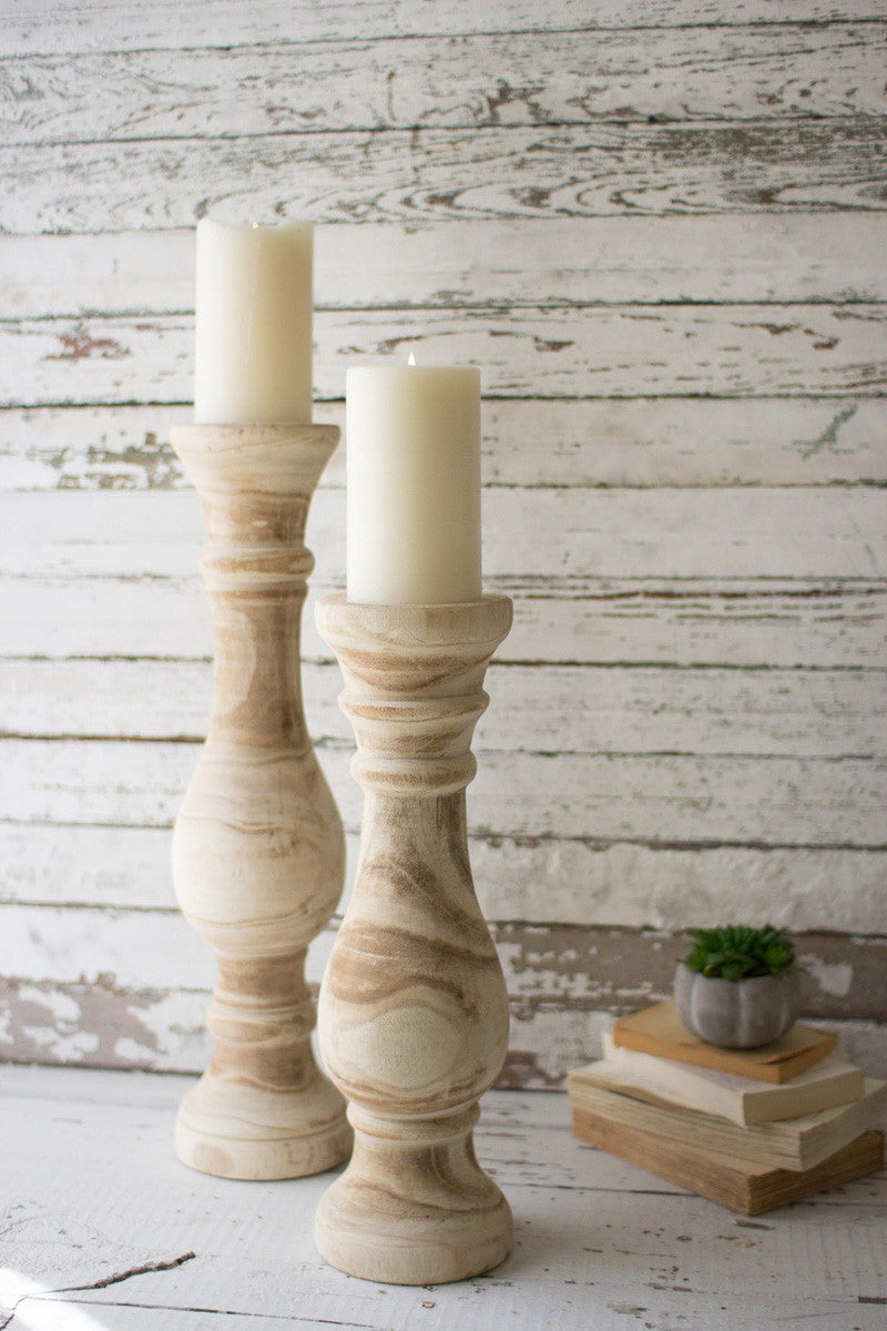 Hand Carved Candle Stands