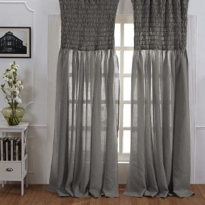 Smocked Linen Curtain