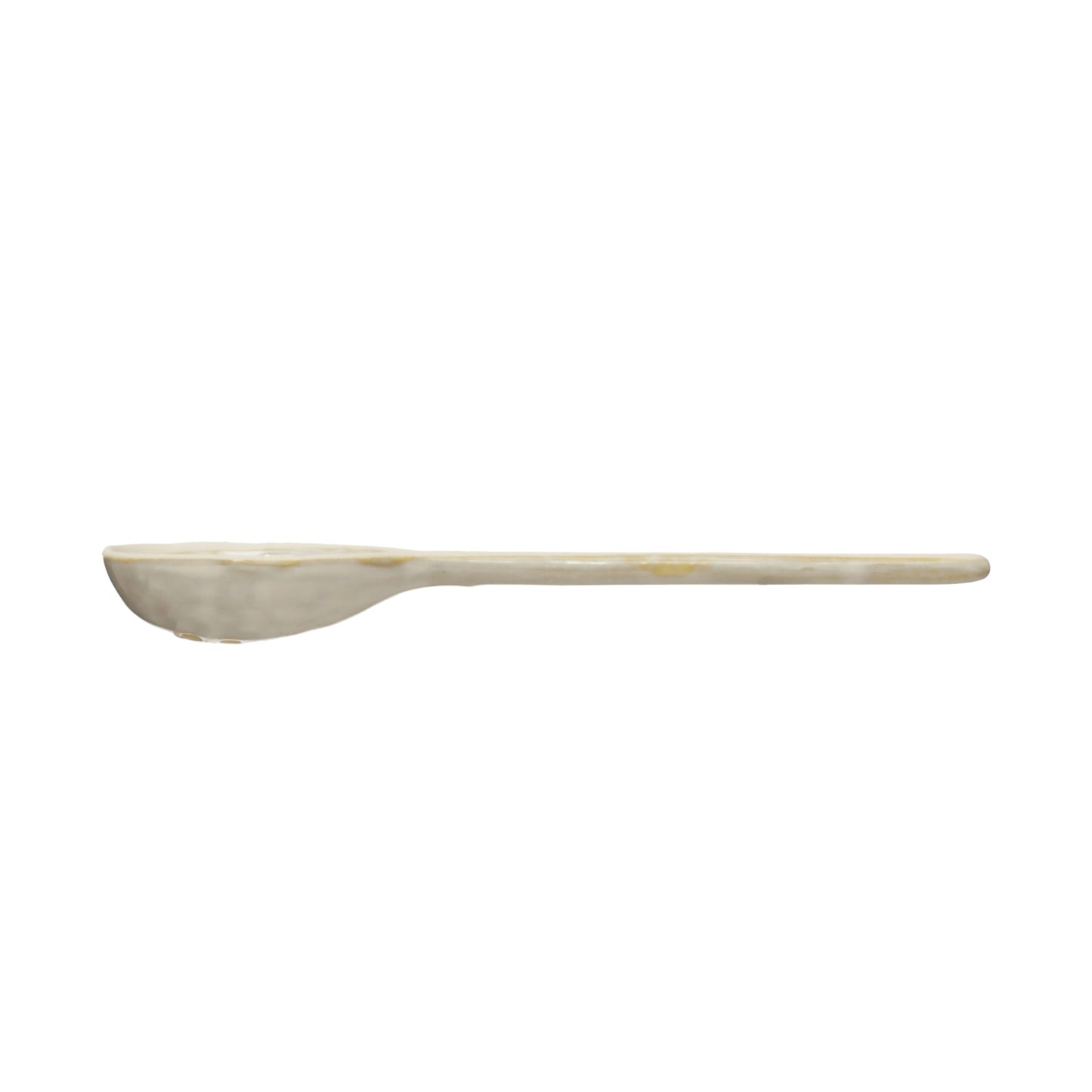 Glazed Stoneware Strainer Spoon