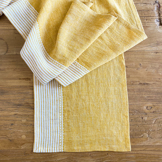 Yellow Linen Kitchen Table Runner