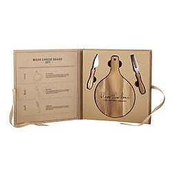 Bless This Home Wood Cheese Board Set