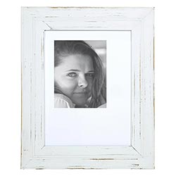 Distressed White Photo Frame