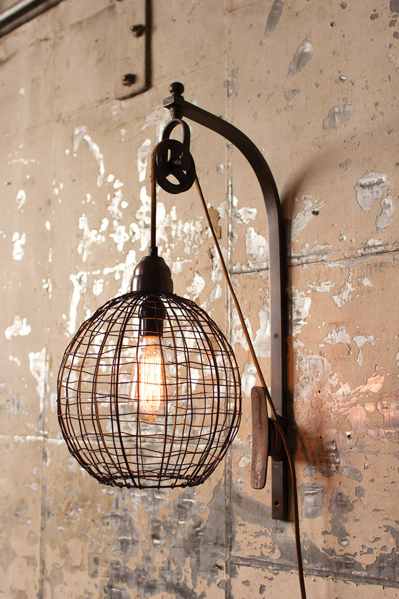 Wire Sphere Wall Sconce