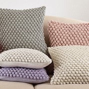 Crochet Pom Pom Down Pillow