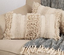 Fringe Stripe Down Pillow