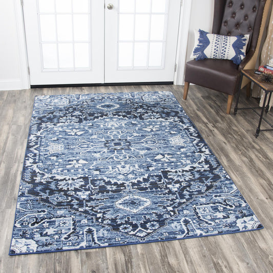 Blue Distressed Rug