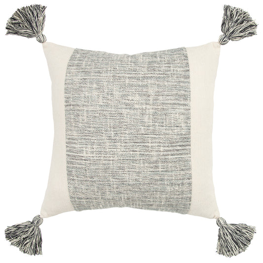 Grey Tassle Square Pillow