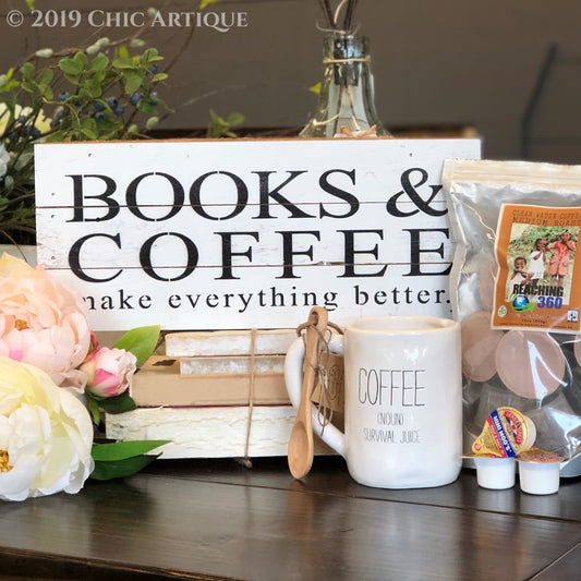 Books & Coffee Sign