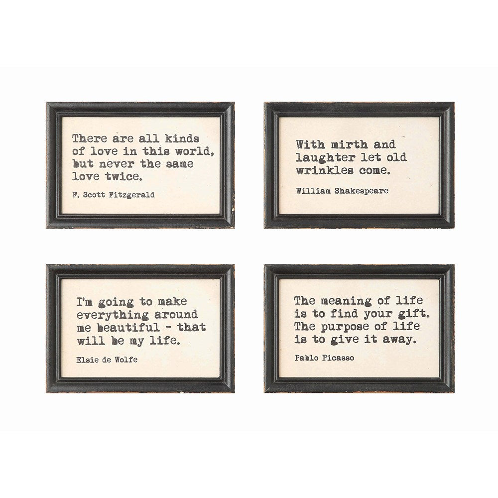 Wood Framed Wall Quotes
