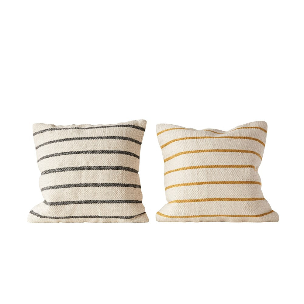 Square Wool Blend Woven Pillow